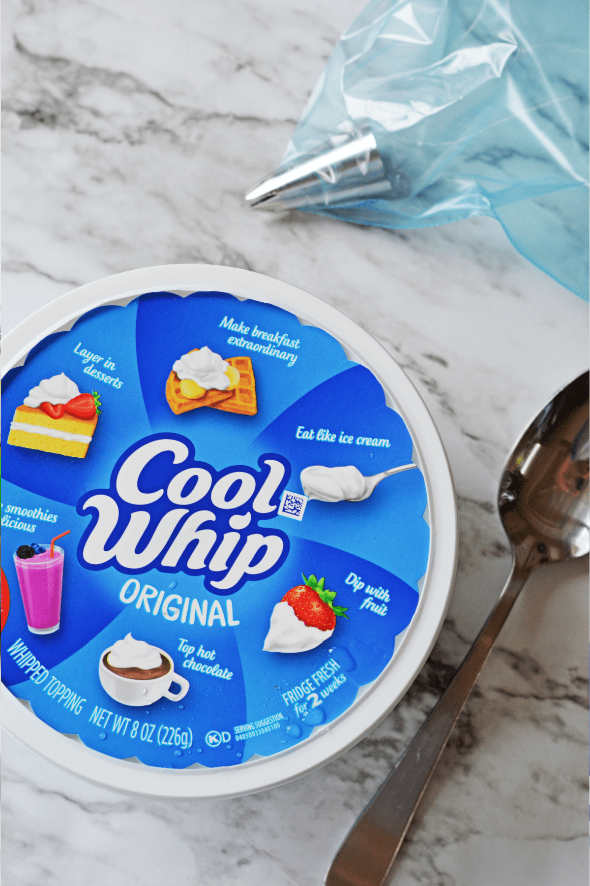 Cool Whip with piping bag