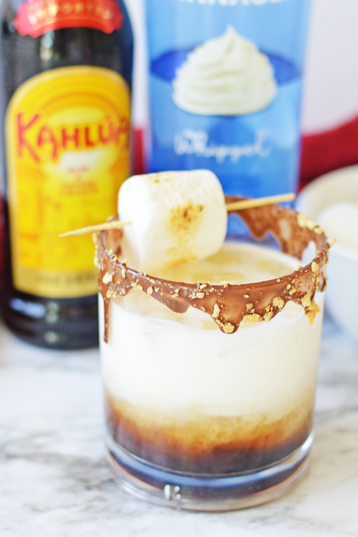 Smore's cocktail with kahlua