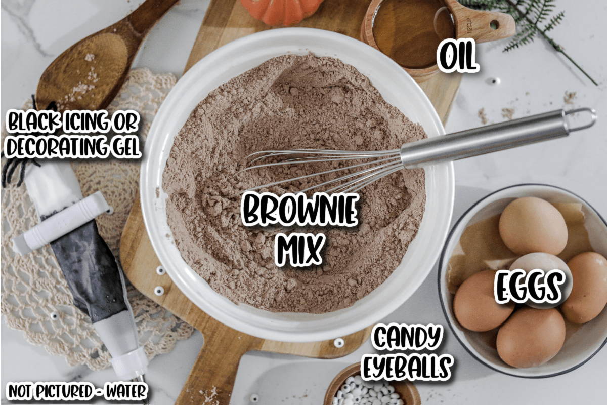 Ingredients for Hocus Pocus brownies