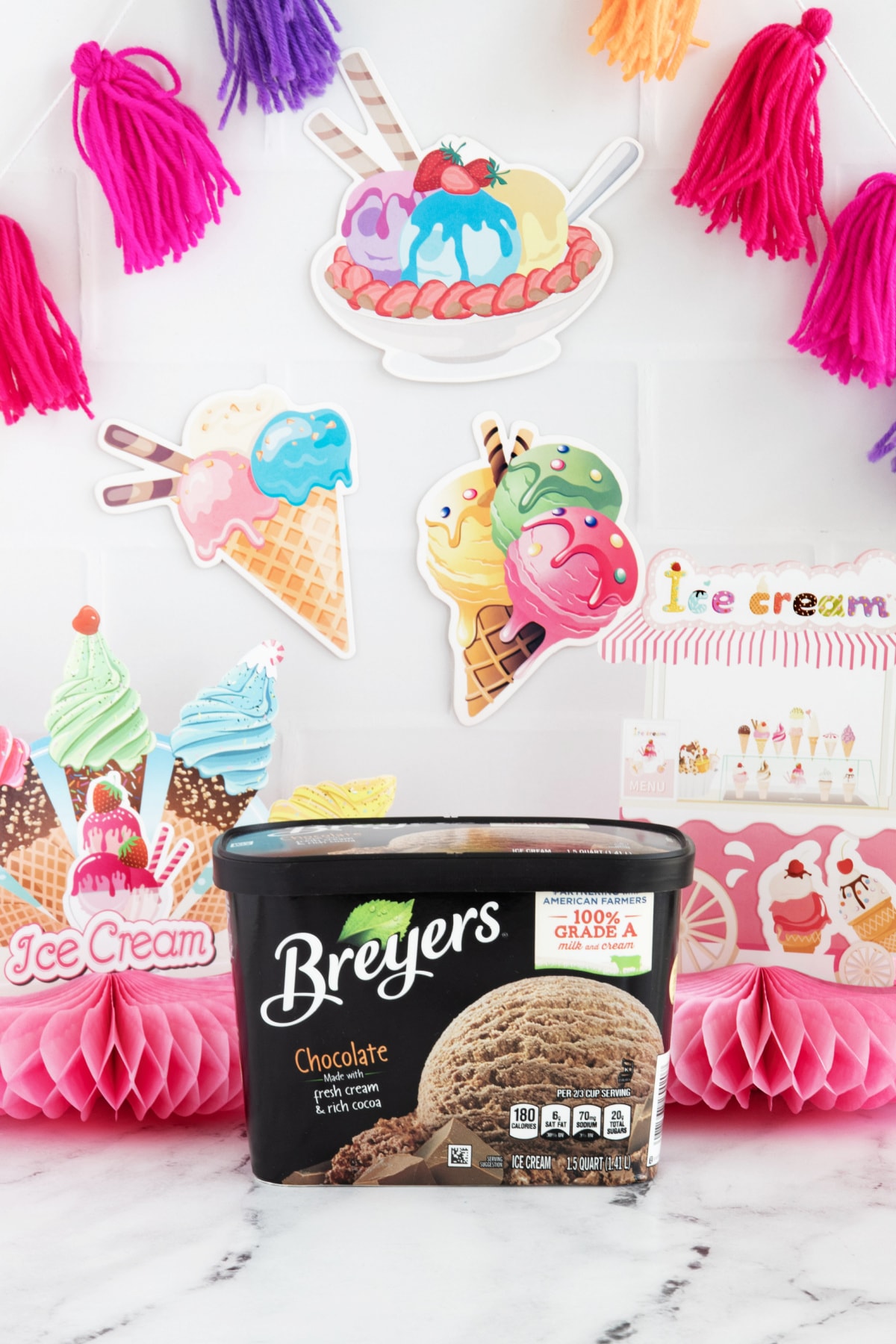 Carton of Breyers Ice Cream