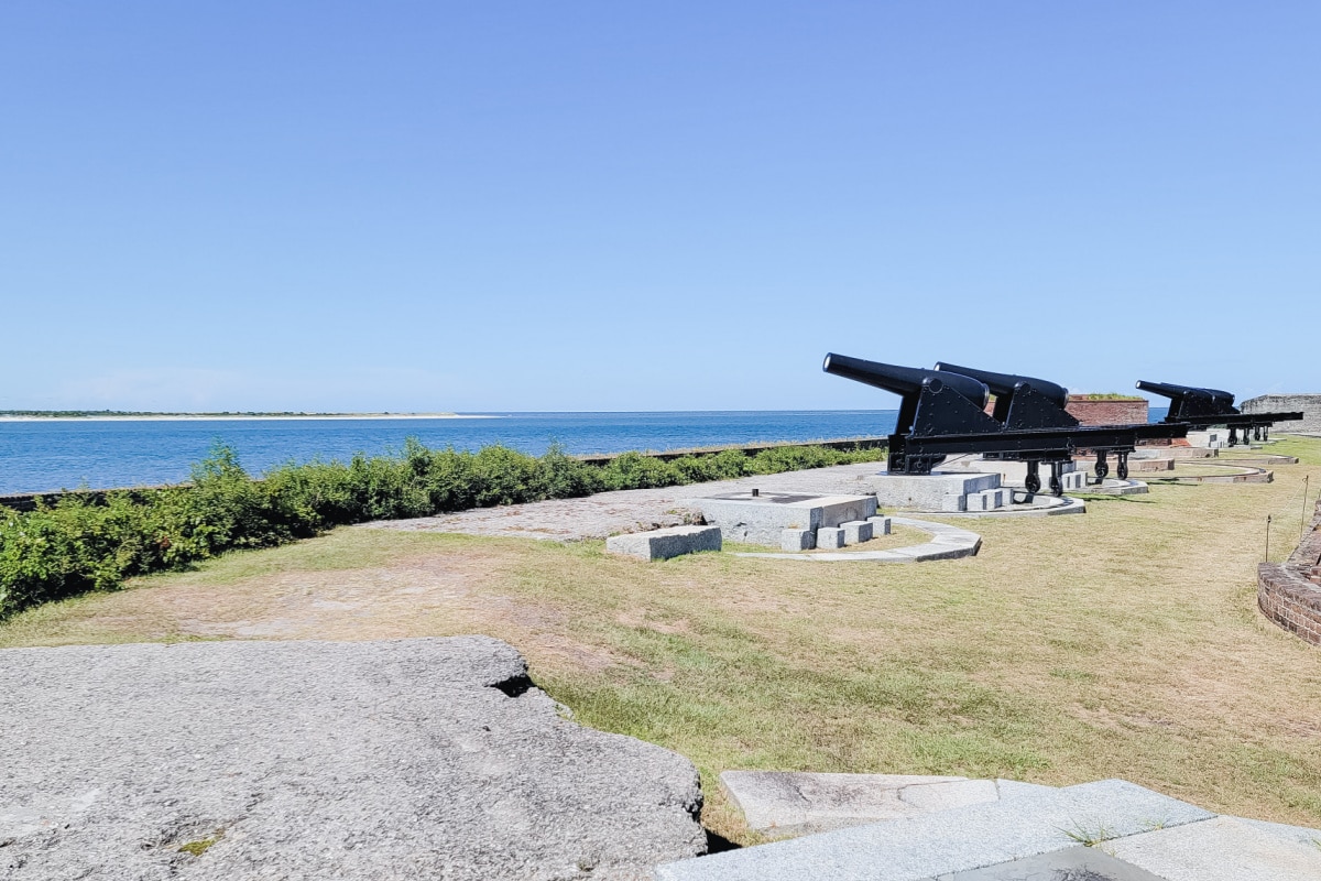 Cannons at historic fort
