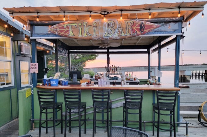 Tiki Bar at sunset