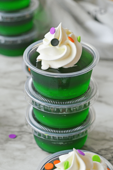Halloween Jello Shot Syringes - 8 Pack, 2.5oz Reusable Food-Grade Plastic With Caps, For Party Shots & Games