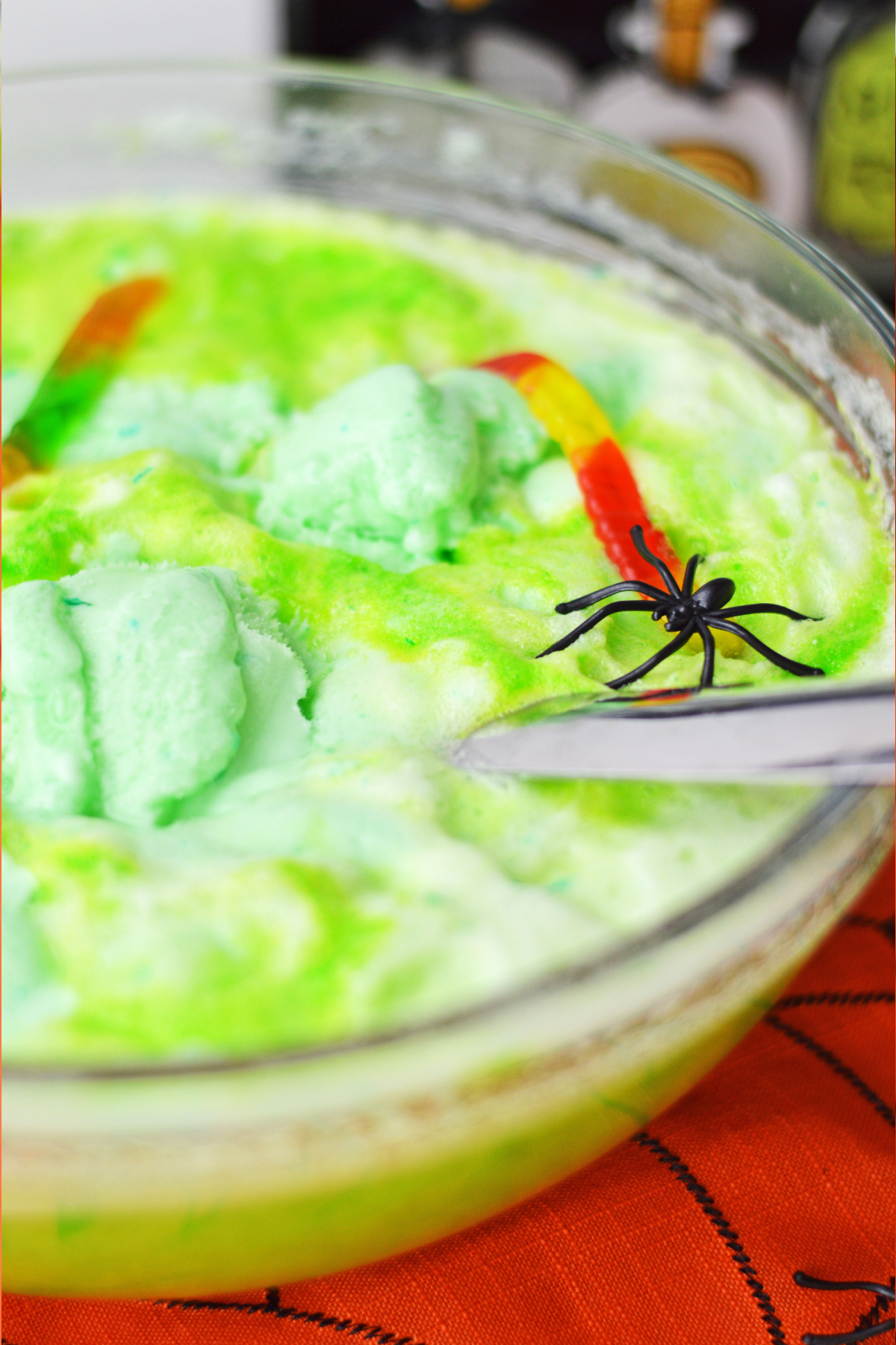 Halloween punch with spider