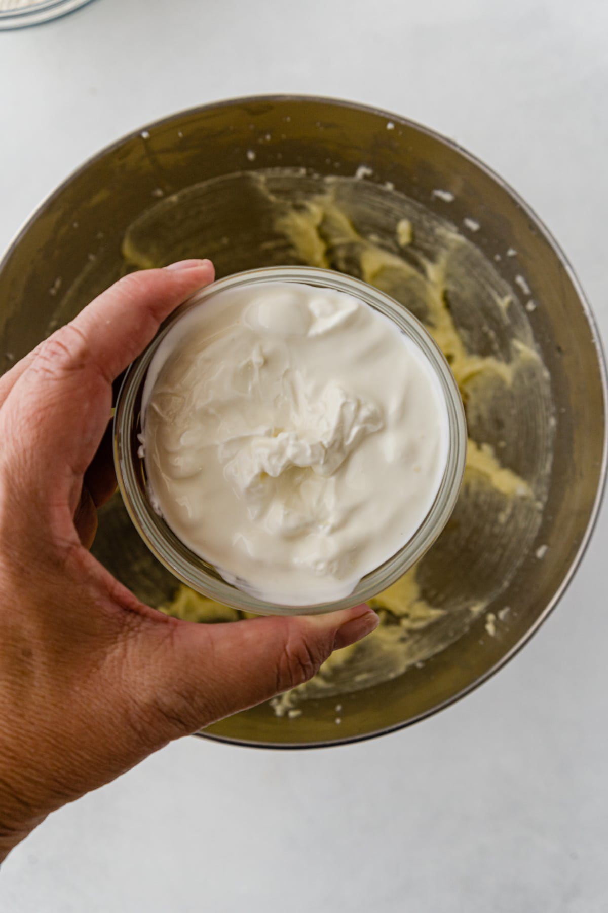 Sour cream for mini chocolate chip muffins