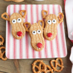 Nutter Butter Reindeer cookies for recipe card
