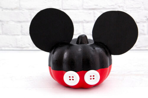 Mickey Mouse pumpkin with white background