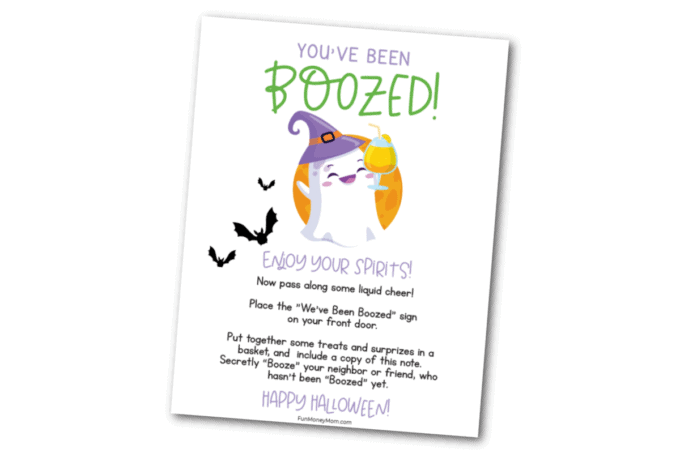 You've been boozed instructions printable