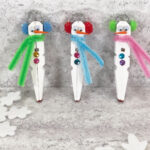 Clothespin Snowman Craft image for Tutorial Card
