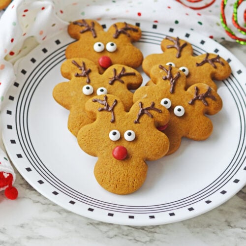 Gingerbread Reindeer cookies square