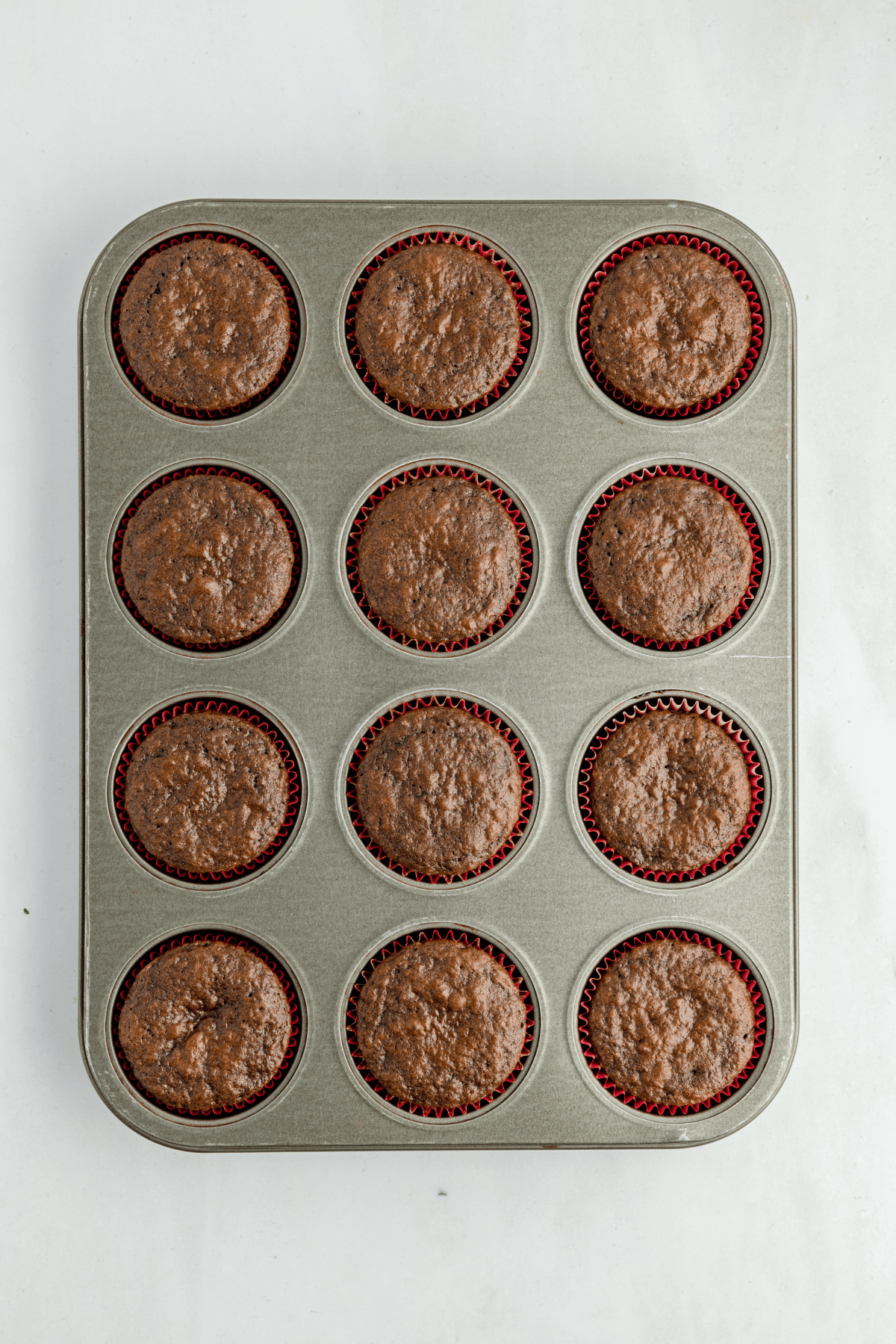 Baked cupcakes in muffin tin