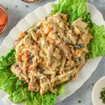 Coronation chicken salad recipe card