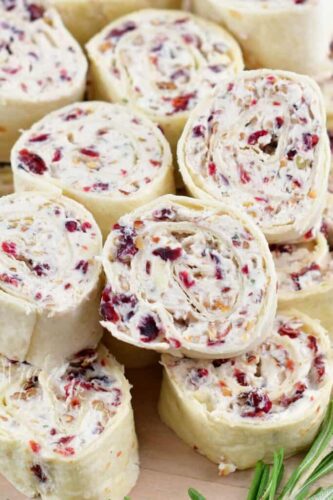 Cranberry Cream Cheese Pinwheels