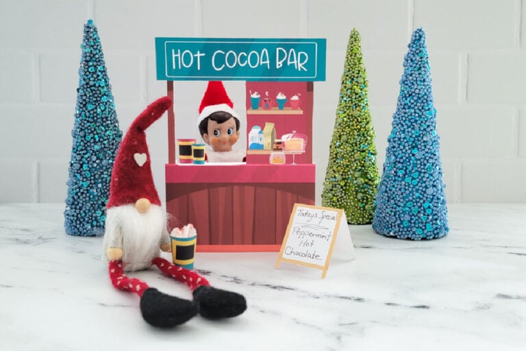 Elf On The Shelf Hot Cocoa Bar (Free Printable)