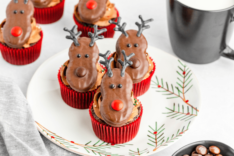Nutter Butter Reindeer Cupcakes