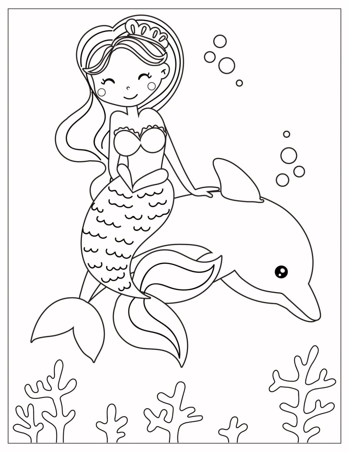 Mermaid Coloring Pages (Free Printable) - Fun Money Mom