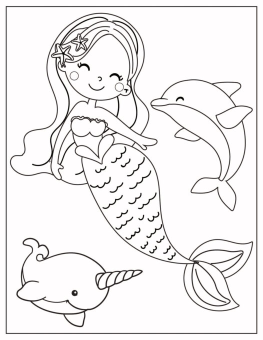 Mermaid Coloring Pages (Free Printable) - Fun Money Mom