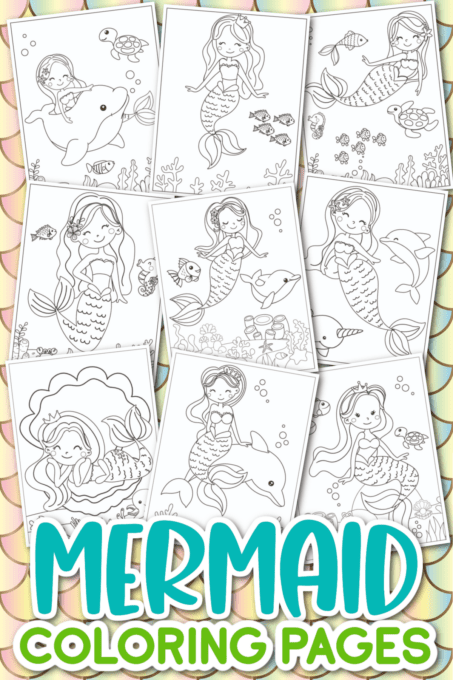 Mermaid Coloring Pages Pin 2