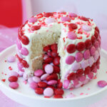 Mini Valentine's Day cake for recipe card