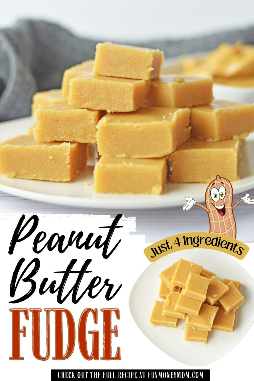 No Bake Peanut Butter Fudge - Fun Money Mom