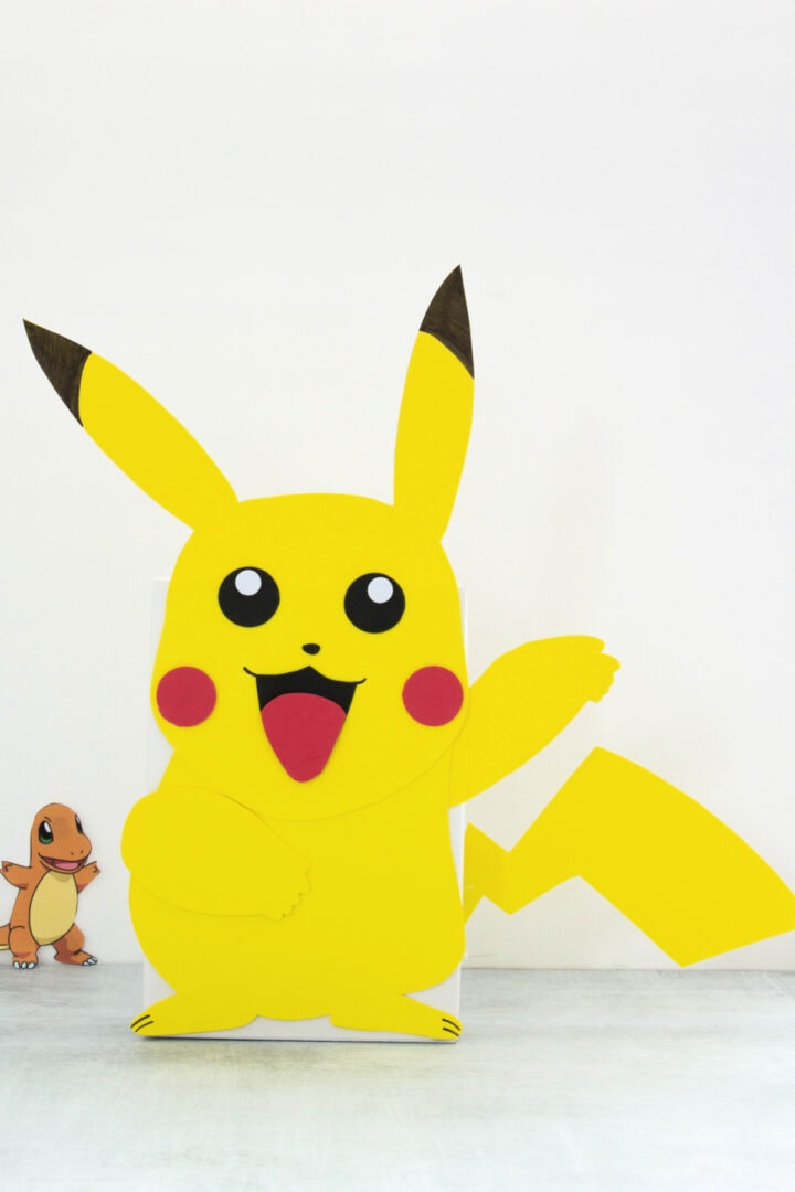 Pikachu Valentine Box (with free printable template) | Fun Money Mom