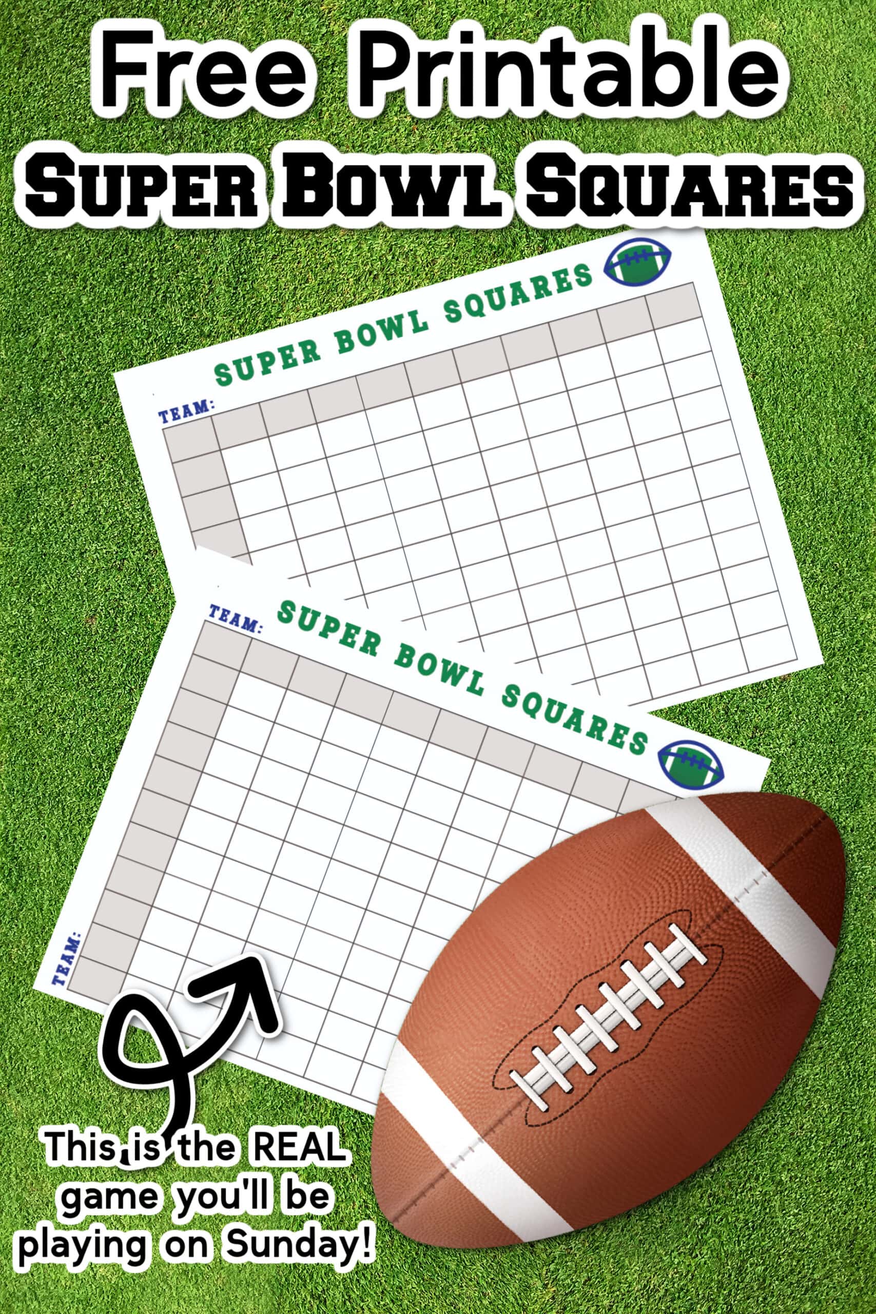 Free Printable Super Bowl Squares Template