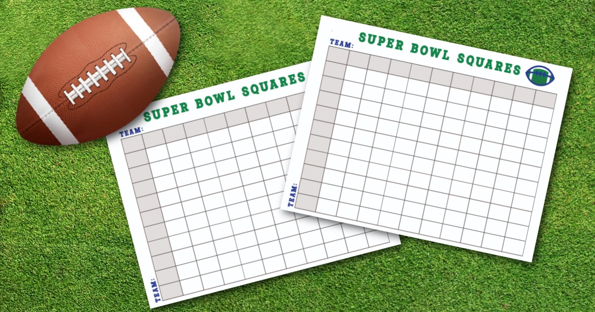 Free Printable Super Bowl Squares Template