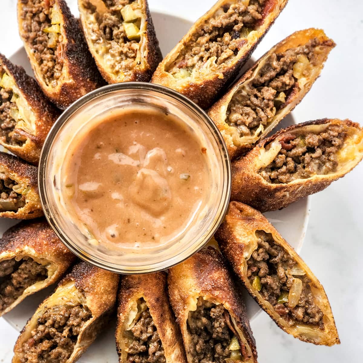 Cheeseburger Egg Rolls Recipe