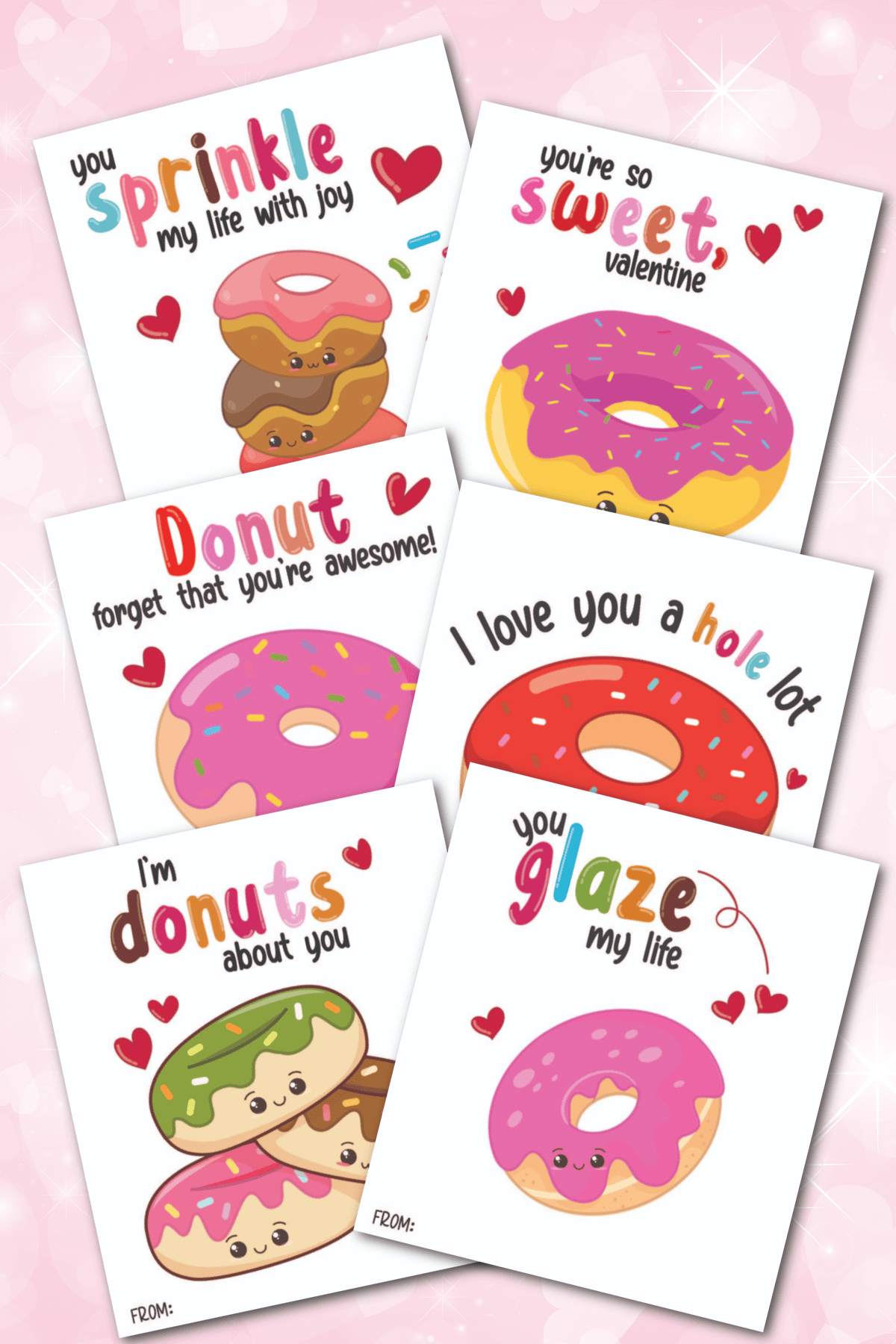 Donut cards for Valentine's Day