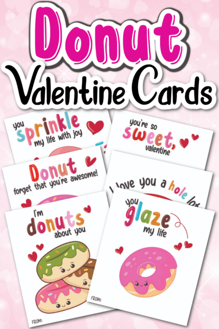 Donut Valentine's Card pin