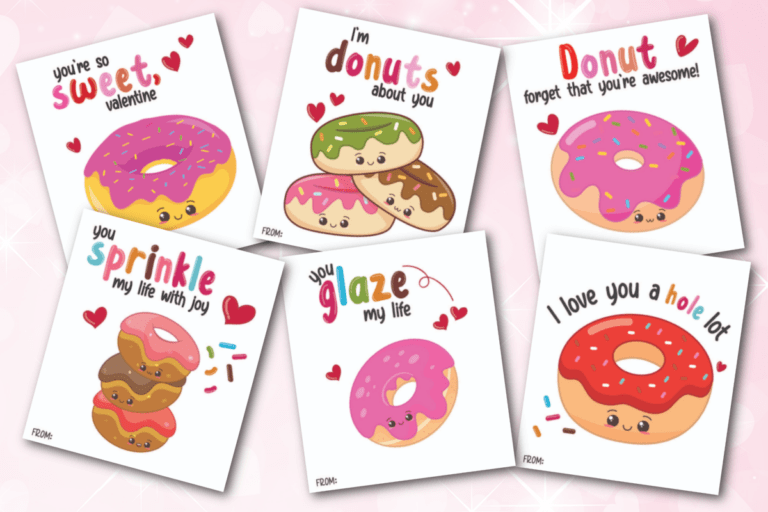 Donut Valentine Cards (Free Printable)