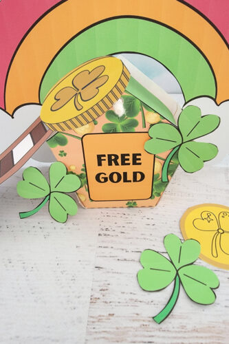 Free printable trap with shamrocks and gold coins