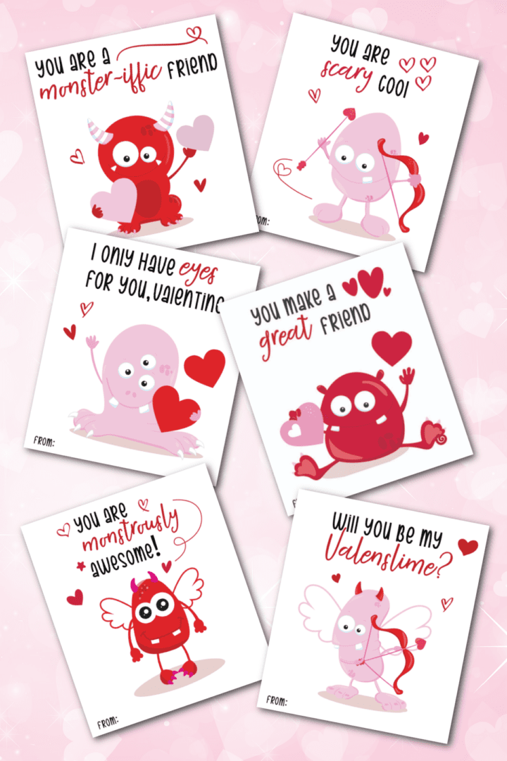 Cute Monster Valentines (Free Printable) - Fun Money Mom