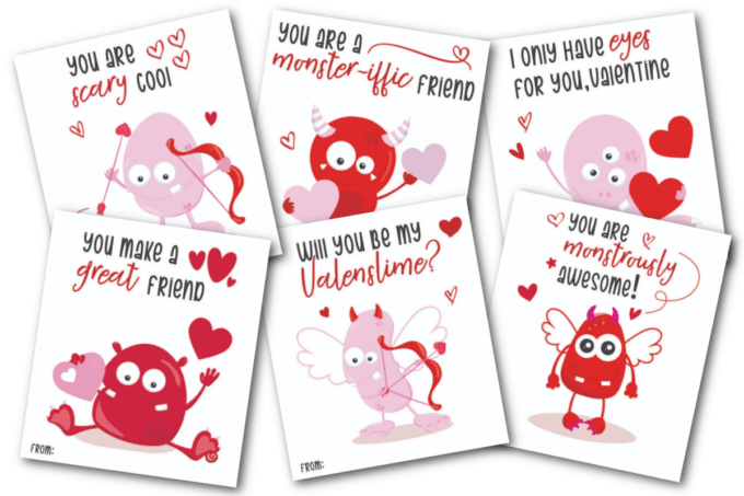 Cute Monster Valentines (Free Printable) - Fun Money Mom