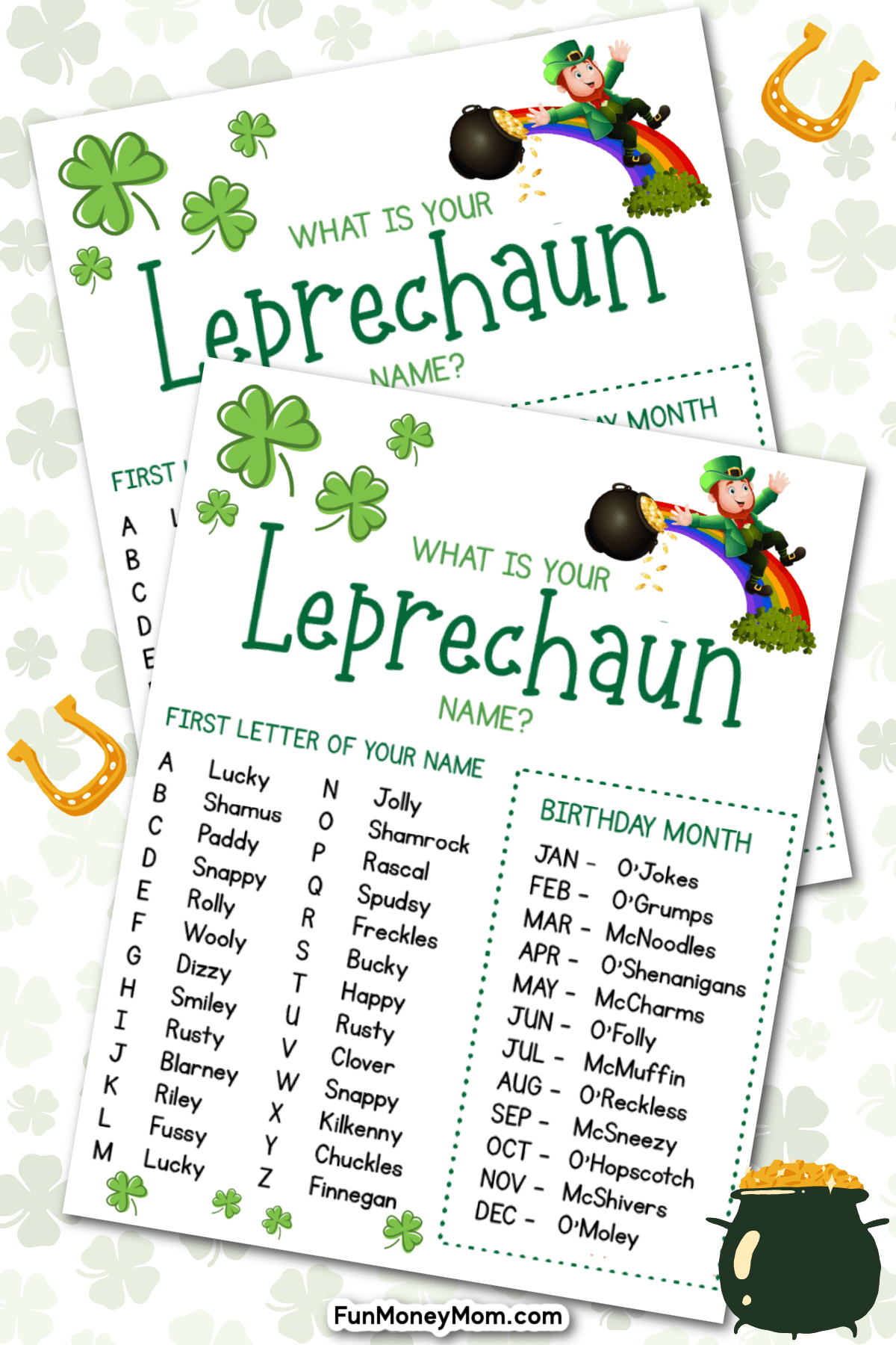 What is your leprechaun name printables