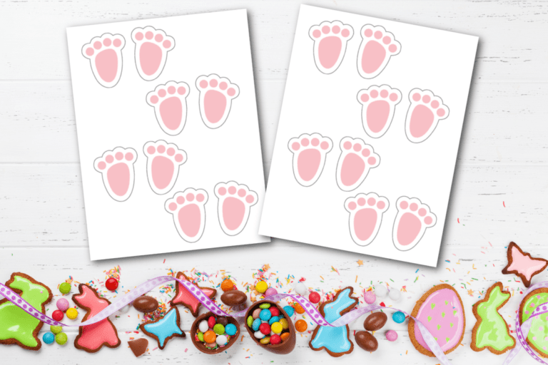 Free Printable Easter Bunny Footprints