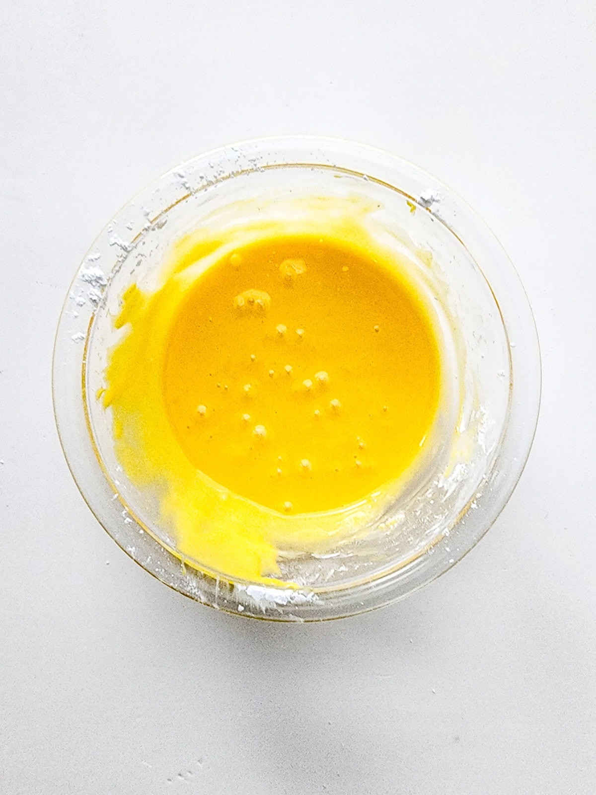 Powdered sugar and lemon juice mixed with food coloring