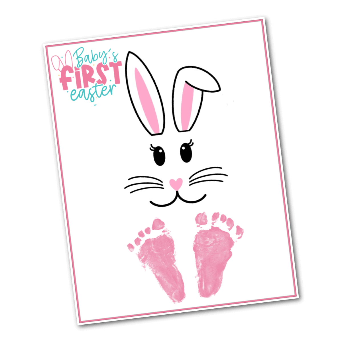 Baby's First Easter Footprints (Free Printable) - Fun Money Mom
