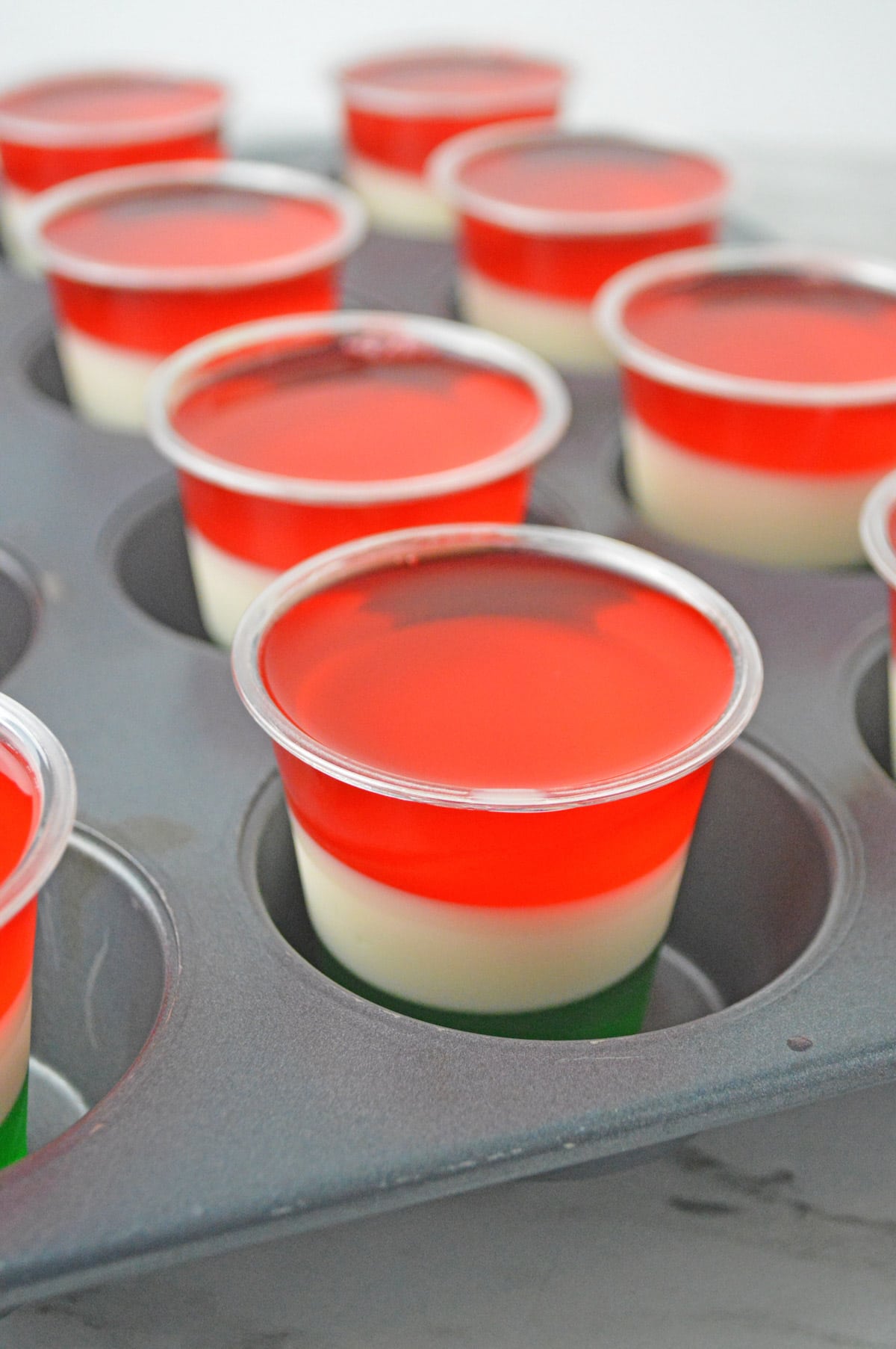 Red layer for Mexican flag jello shots