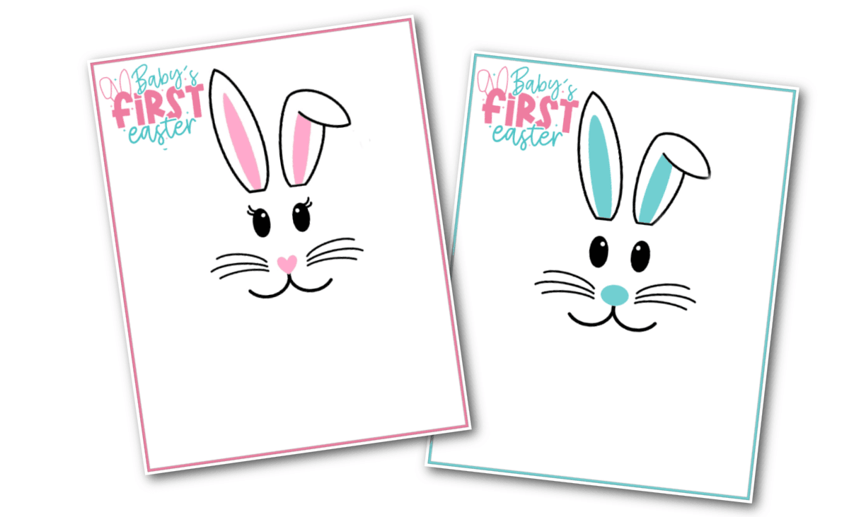 Templates for baby Easter bunny footprints