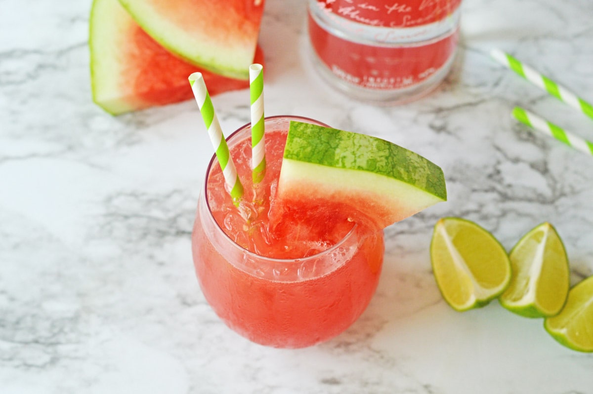 Watermelon crush cocktail from above