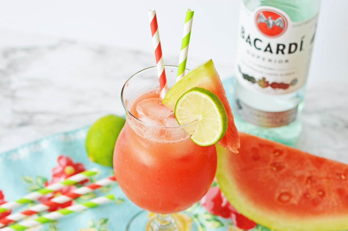 Watermelon rum punch from above