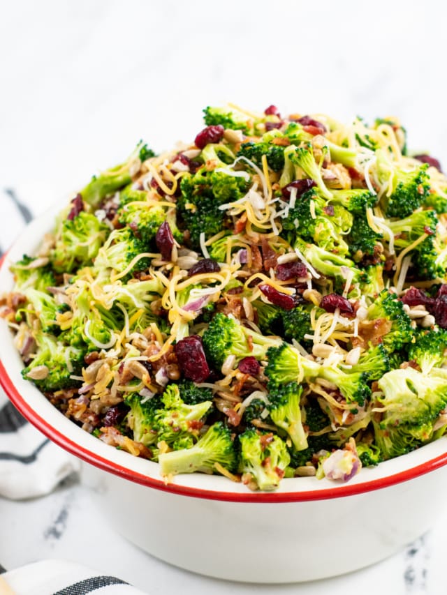 Broccoli Salad With Craisins And Bacon story - Fun Money Mom