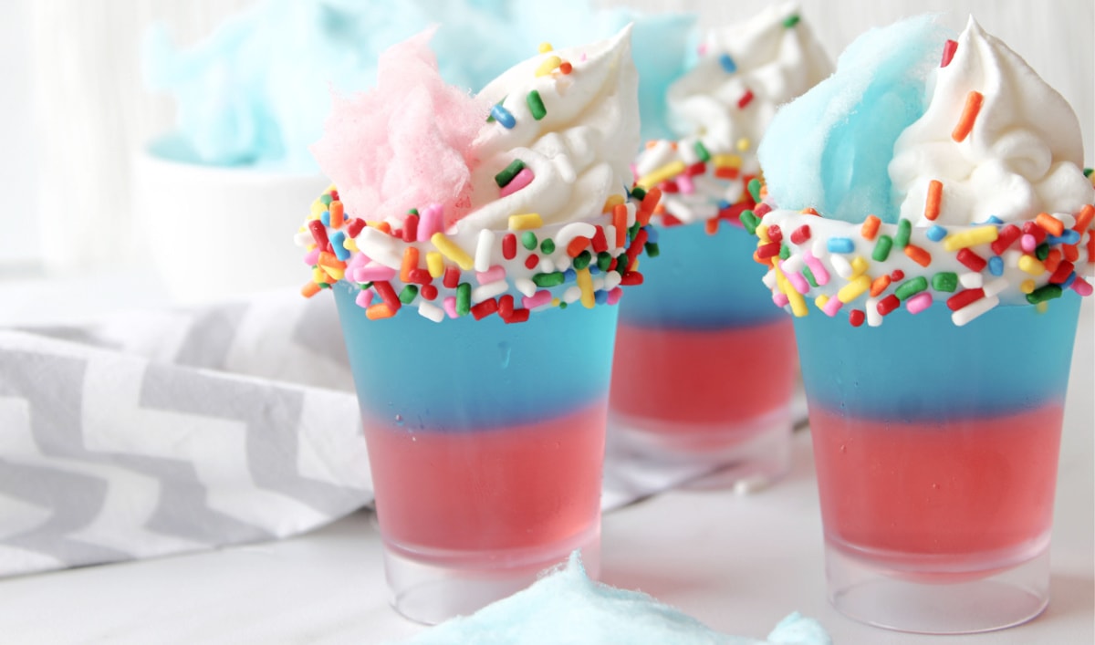 Cotton Candy Jello Shots - Fun Money Mom