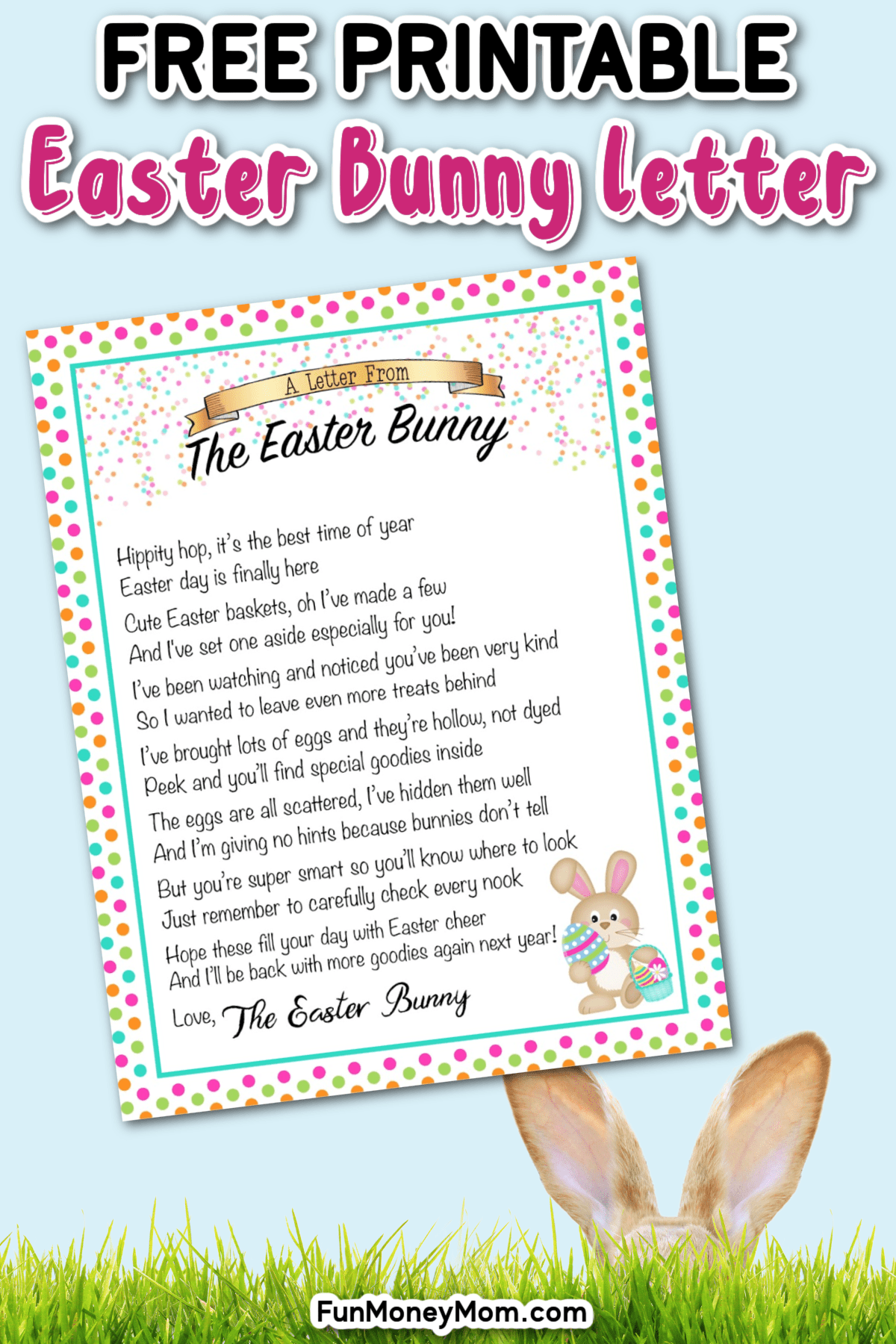 Free Printable Easter Bunny Letter - Fun Money Mom