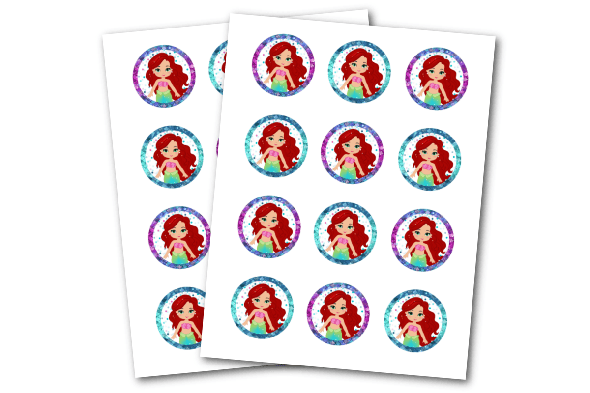 Mermaid Cupcake Toppers free printable
