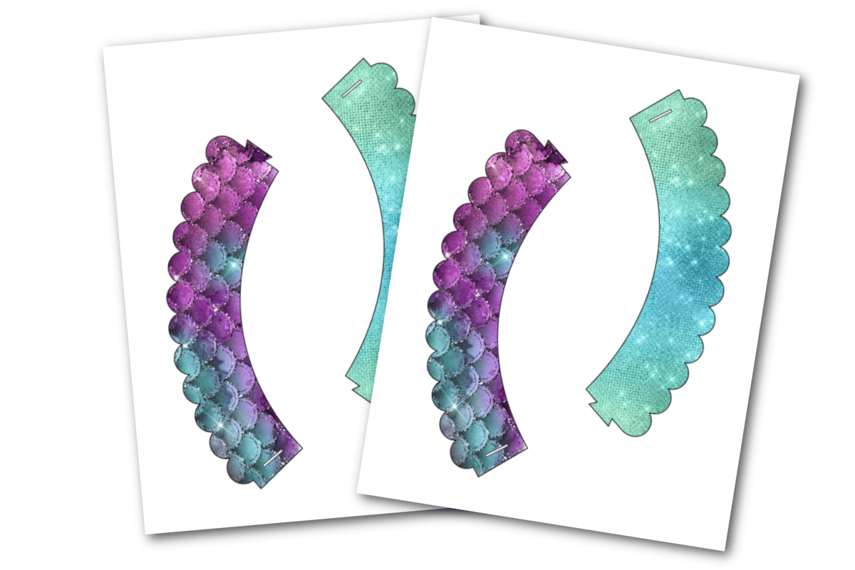 Mermaid Cupcake Wrappers free printable