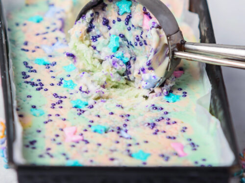 No Churn Unicorn Ice Cream - The Toasty Kitchen