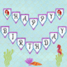 Free Printable Mermaid Birthday Banner - Fun Money Mom