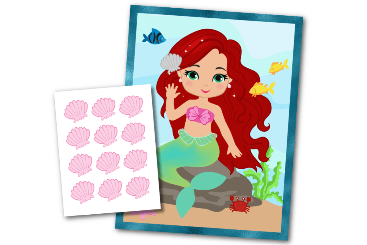 Printable mermaid birthday party game